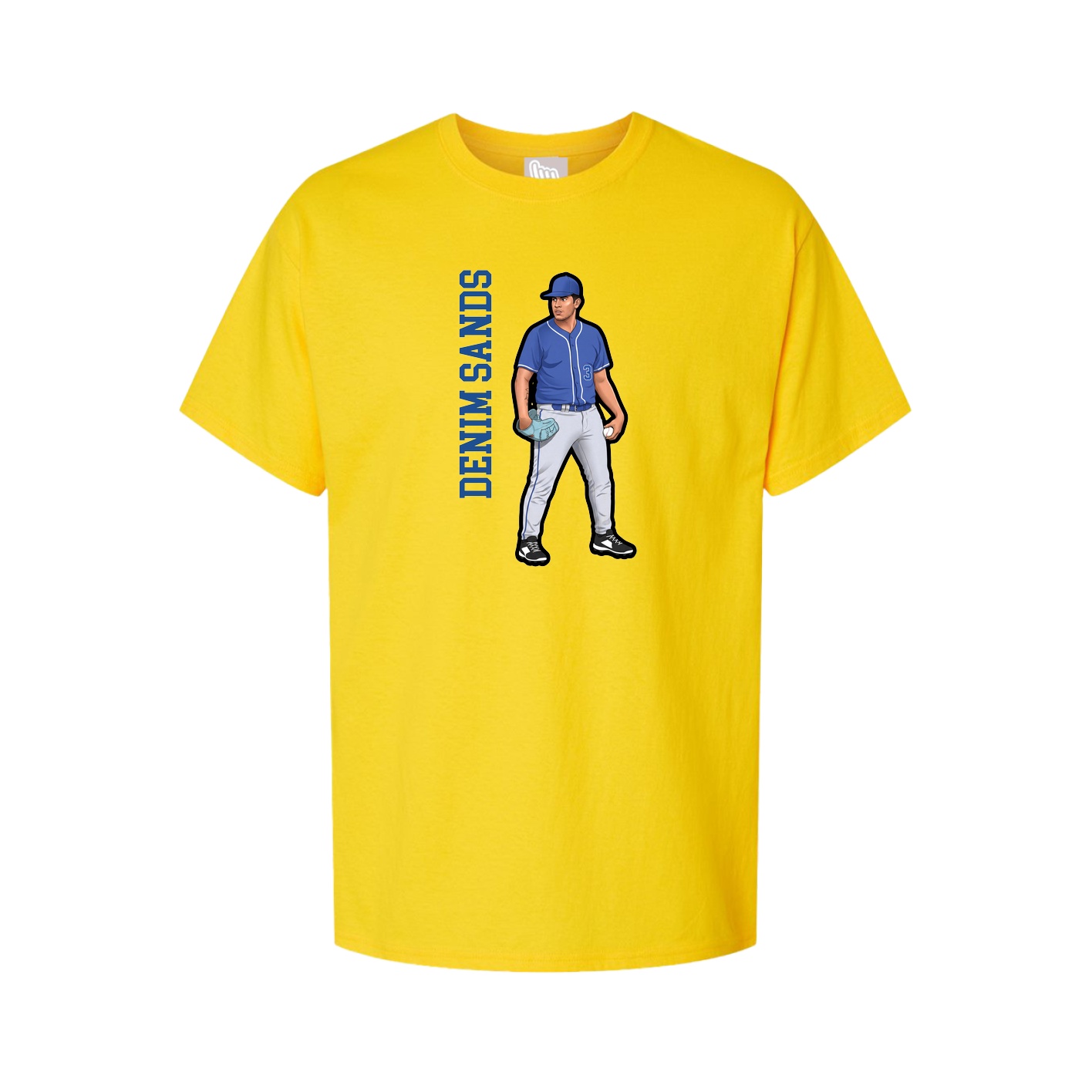 Youth Tee — Name Vertical in Gold