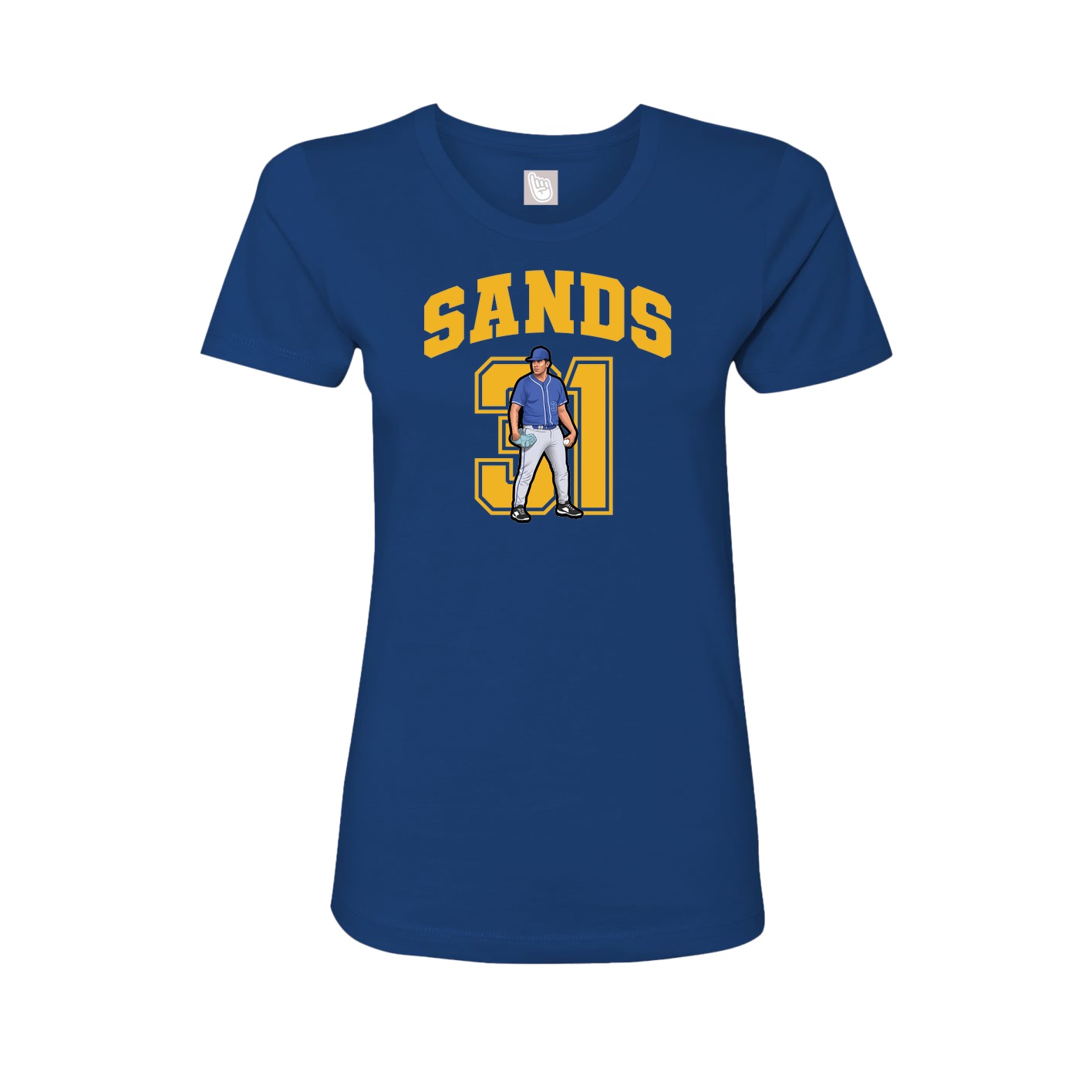 Fitted Women's Tee — Number in Royal