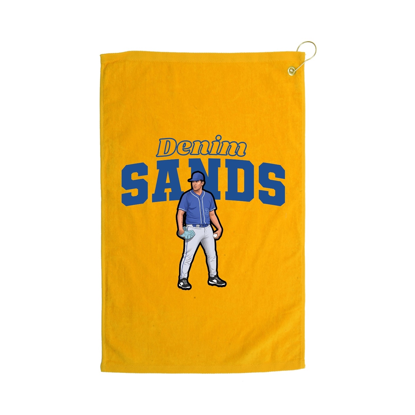 Golf Towel — Name Arch in Gold