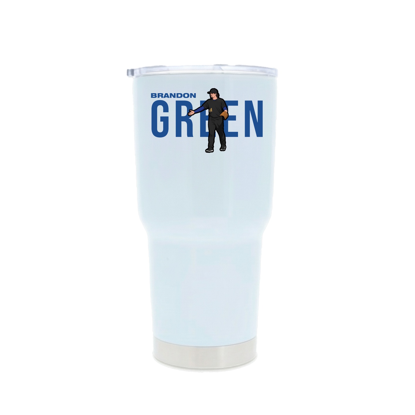 30oz Stainless Steel Tumbler — Player Name in White
