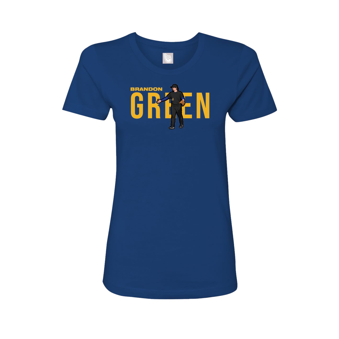 Fitted Women's Tee — Player Name in Royal
