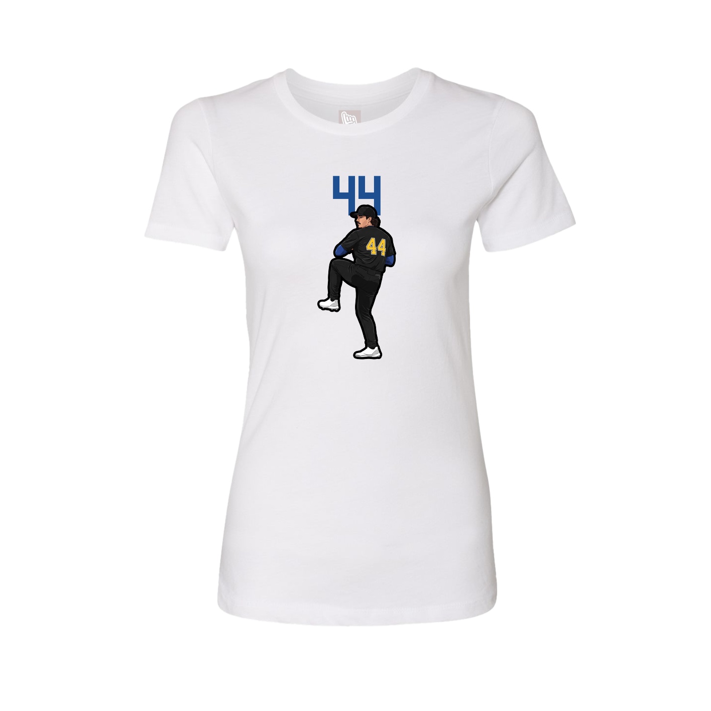 Fitted Women's Tee — Number Top in White