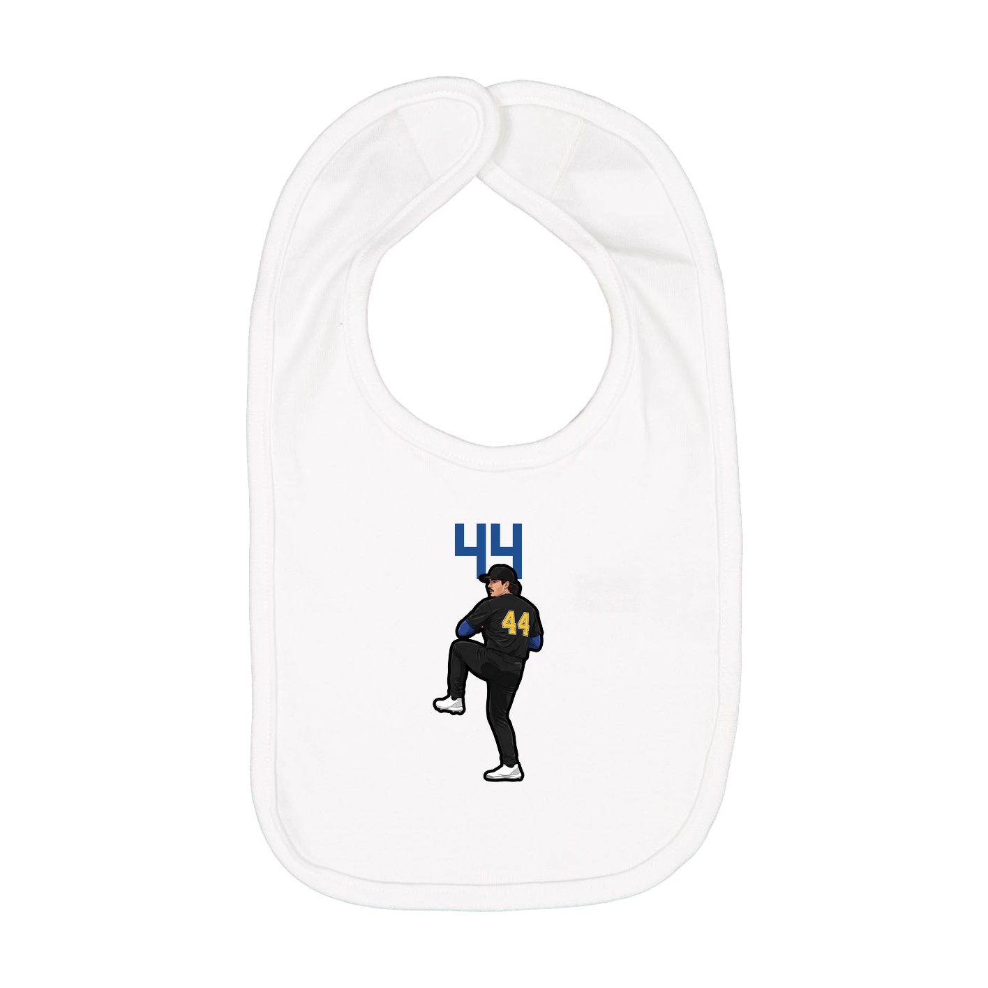 Infant Bib — Number Top in White