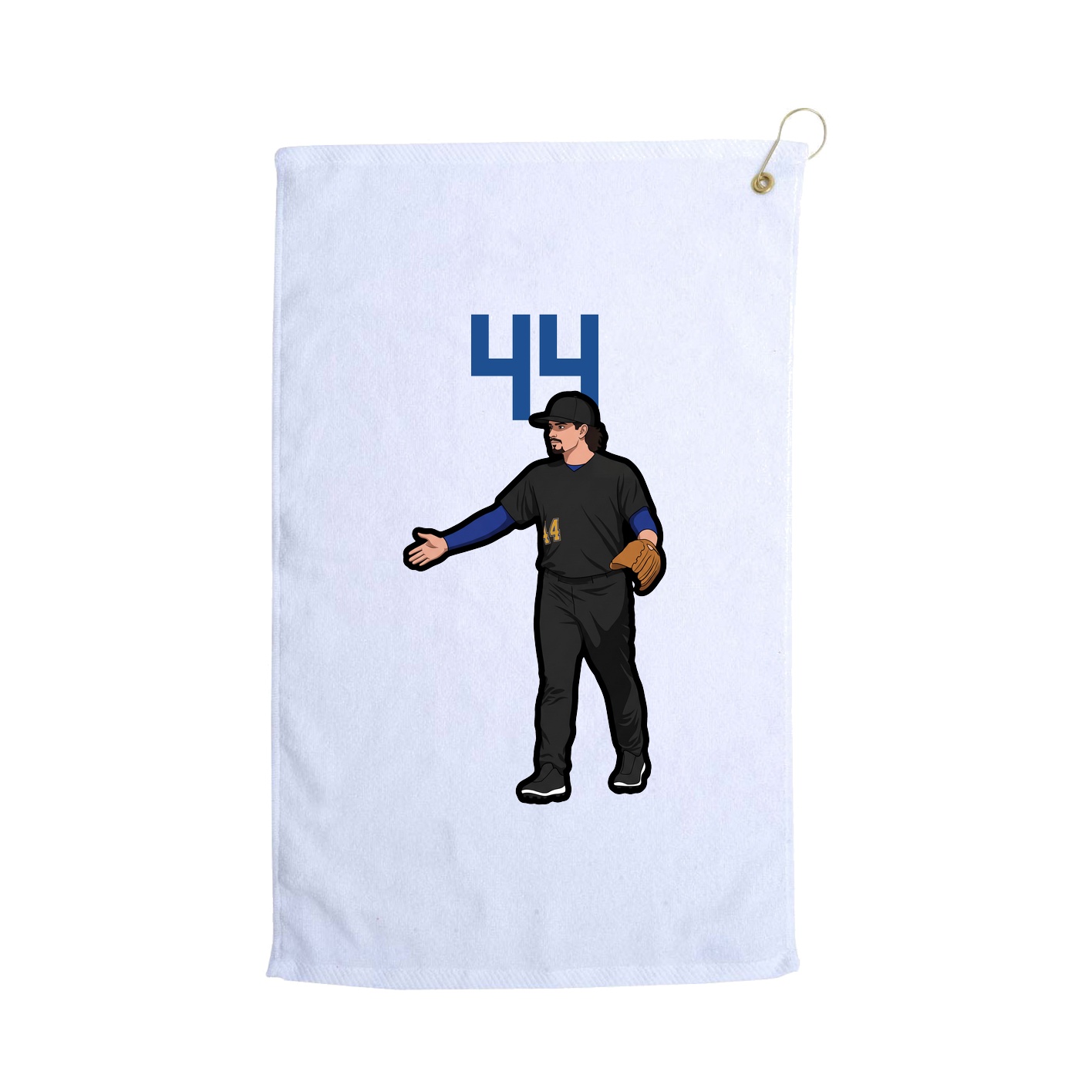 Golf Towel — Number Top in White
