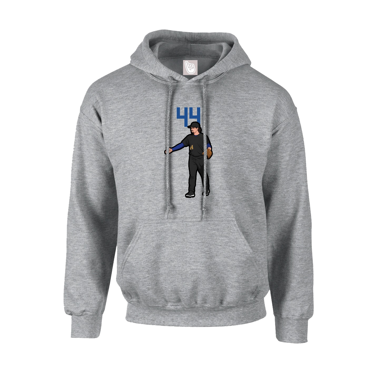 Hoodie — Number Top in Grey