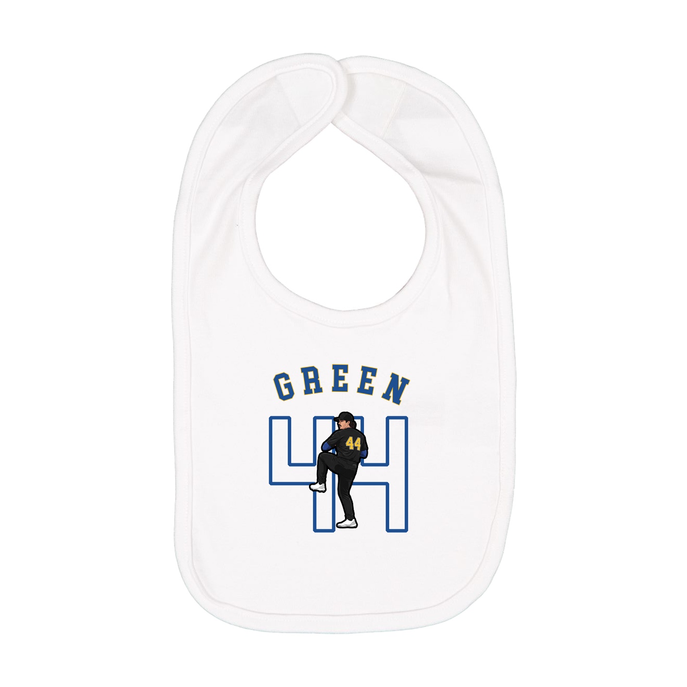 Infant Bib — Shirsey Arch in White