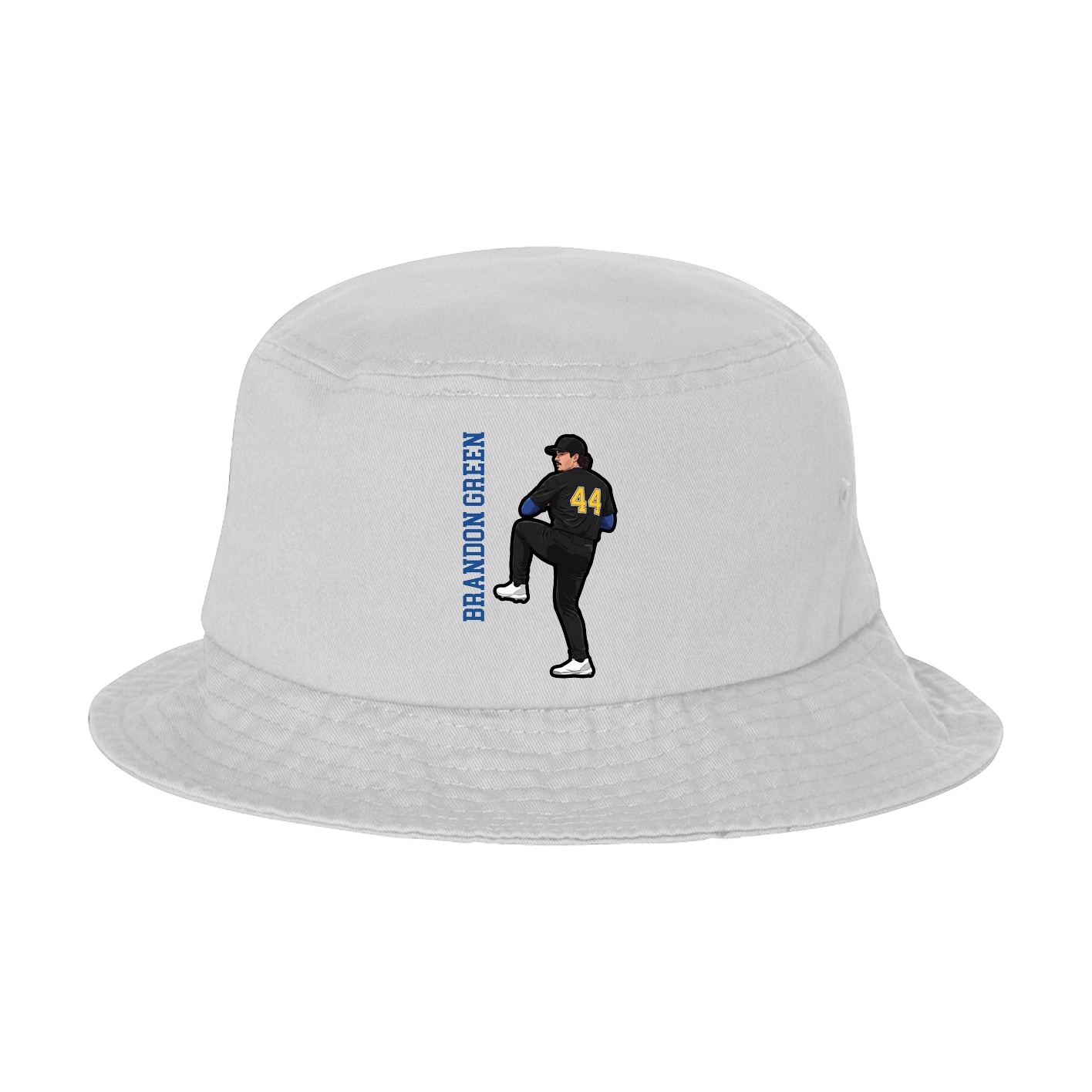 Bucket Cap — Name Vertical in White