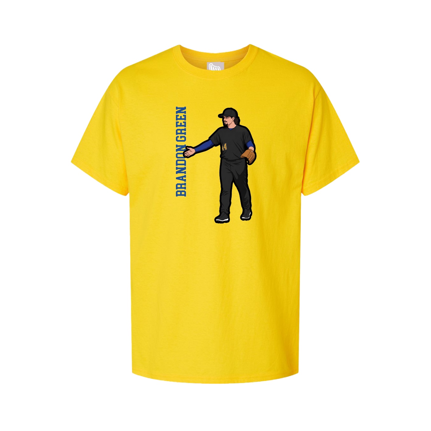 Youth Tee — Name Vertical in Gold