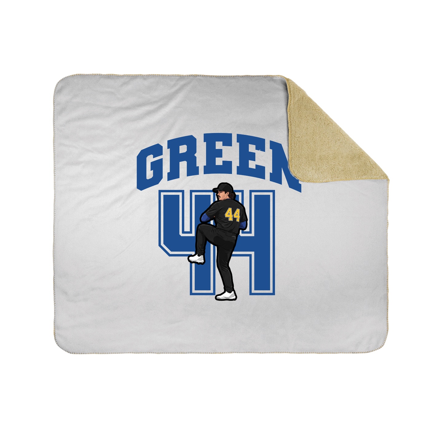 Throw Blanket — Number in White
