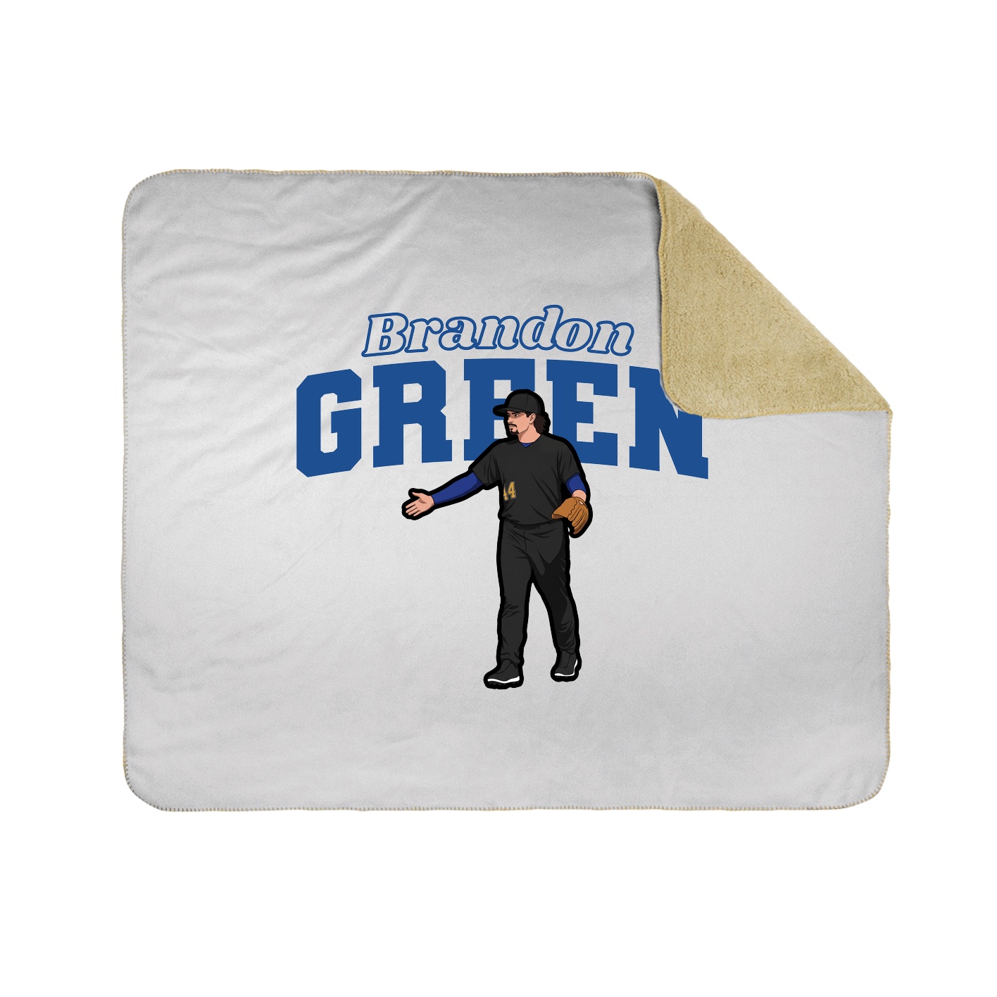 Throw Blanket — Name Arch in White