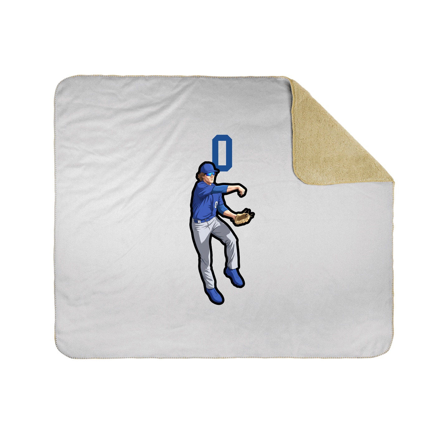 Throw Blanket — Number Top in White