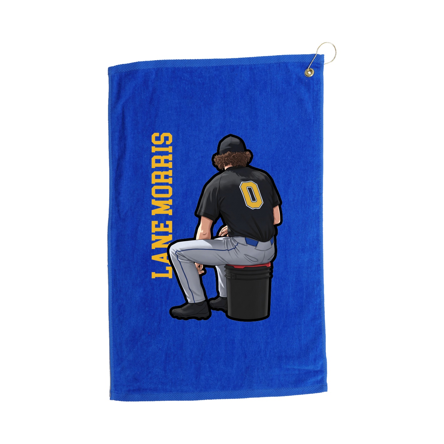 Golf Towel — Name Vertical in Royal