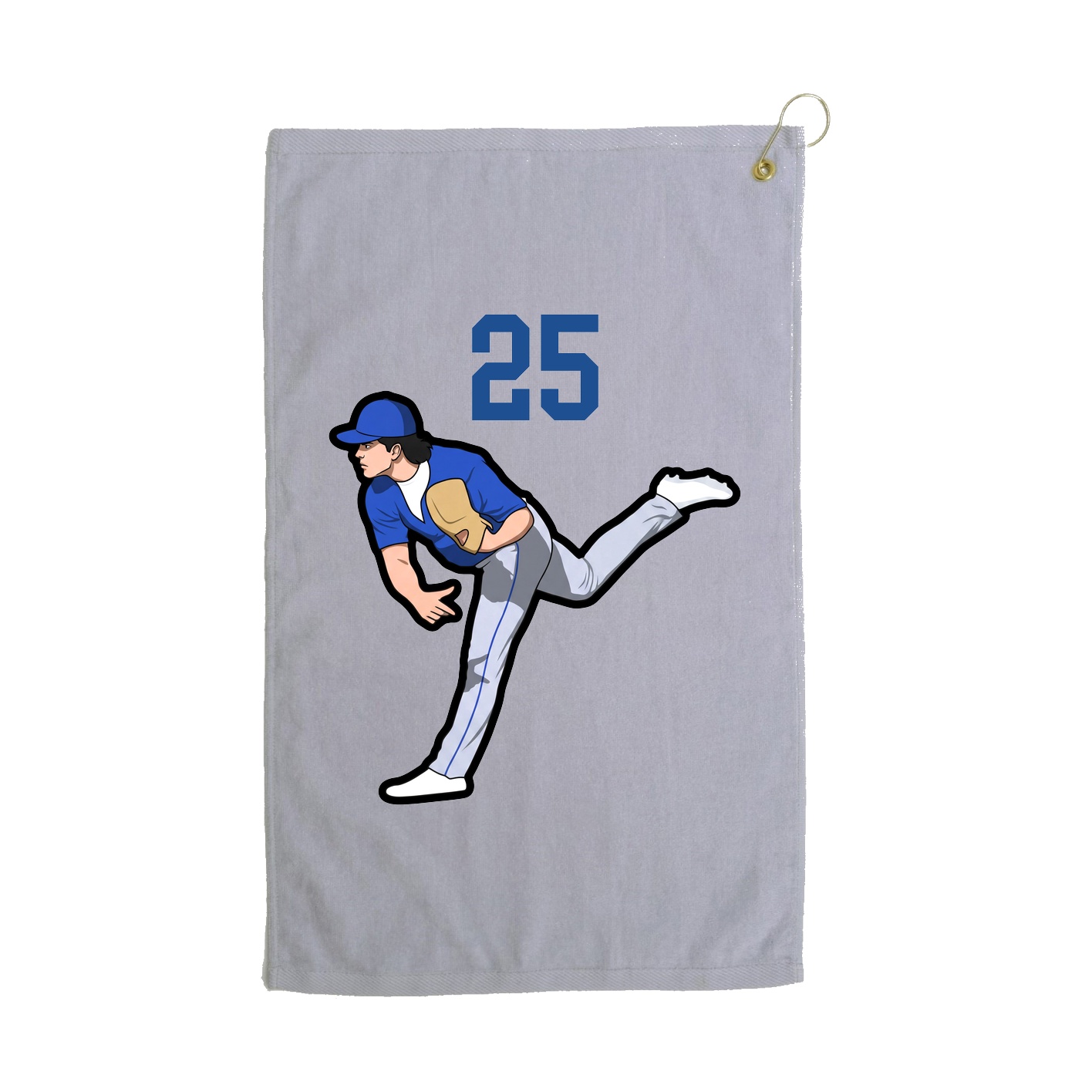 Golf Towel — Number Top in Grey