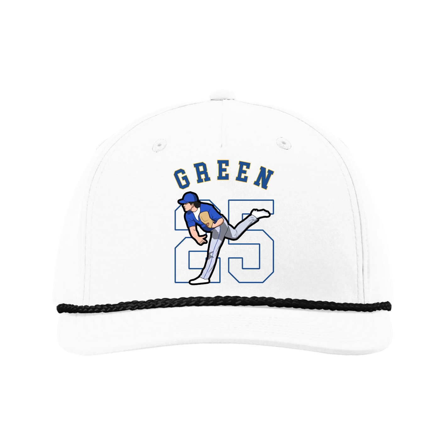 Five-Panel Classic Rope Cap — Shirsey Arch in White