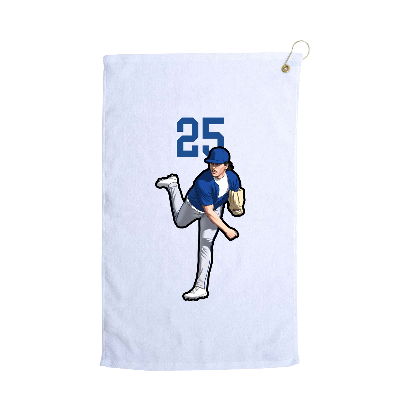 Golf Towel — Number Top in White