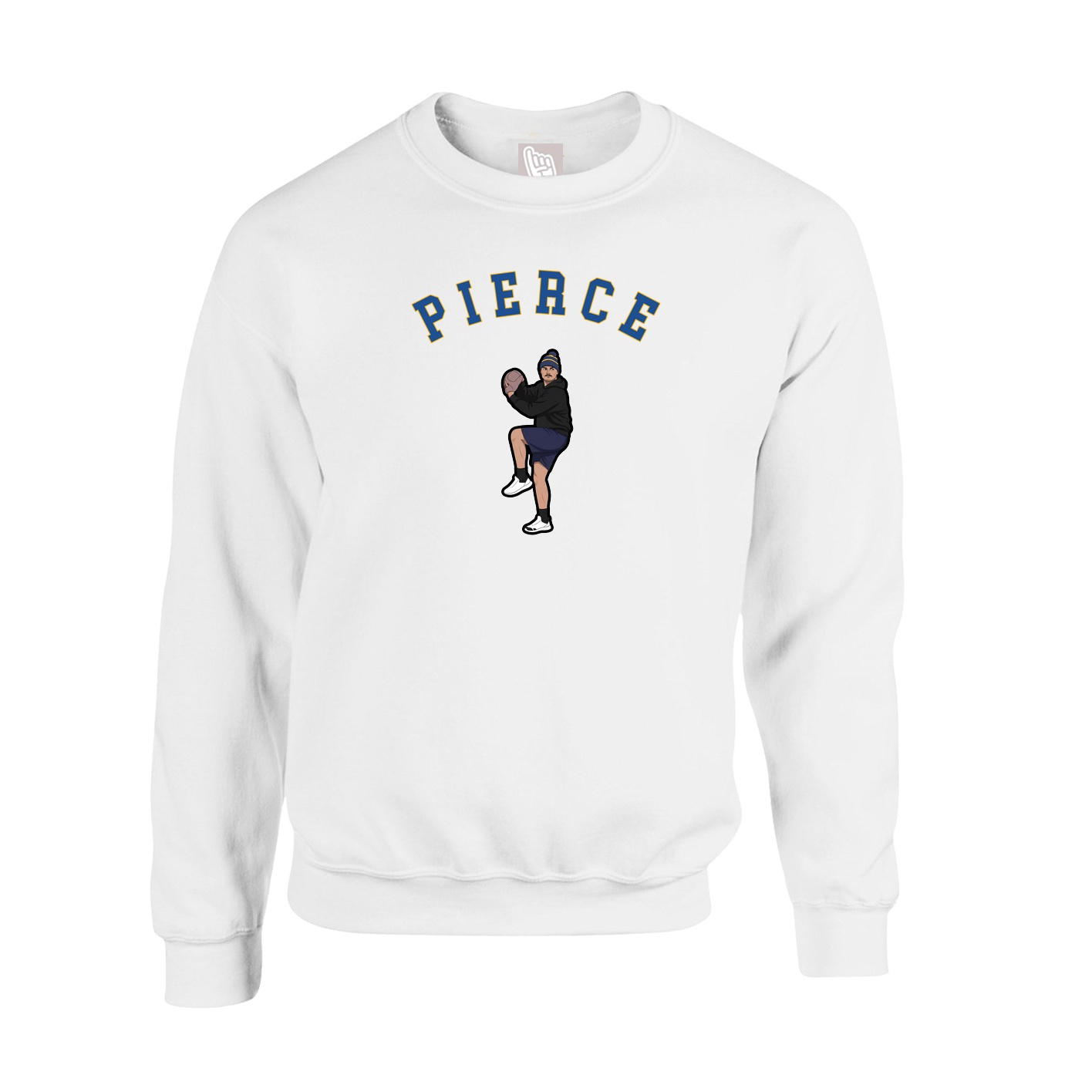 Fleece Crew — Shirsey Arch in White