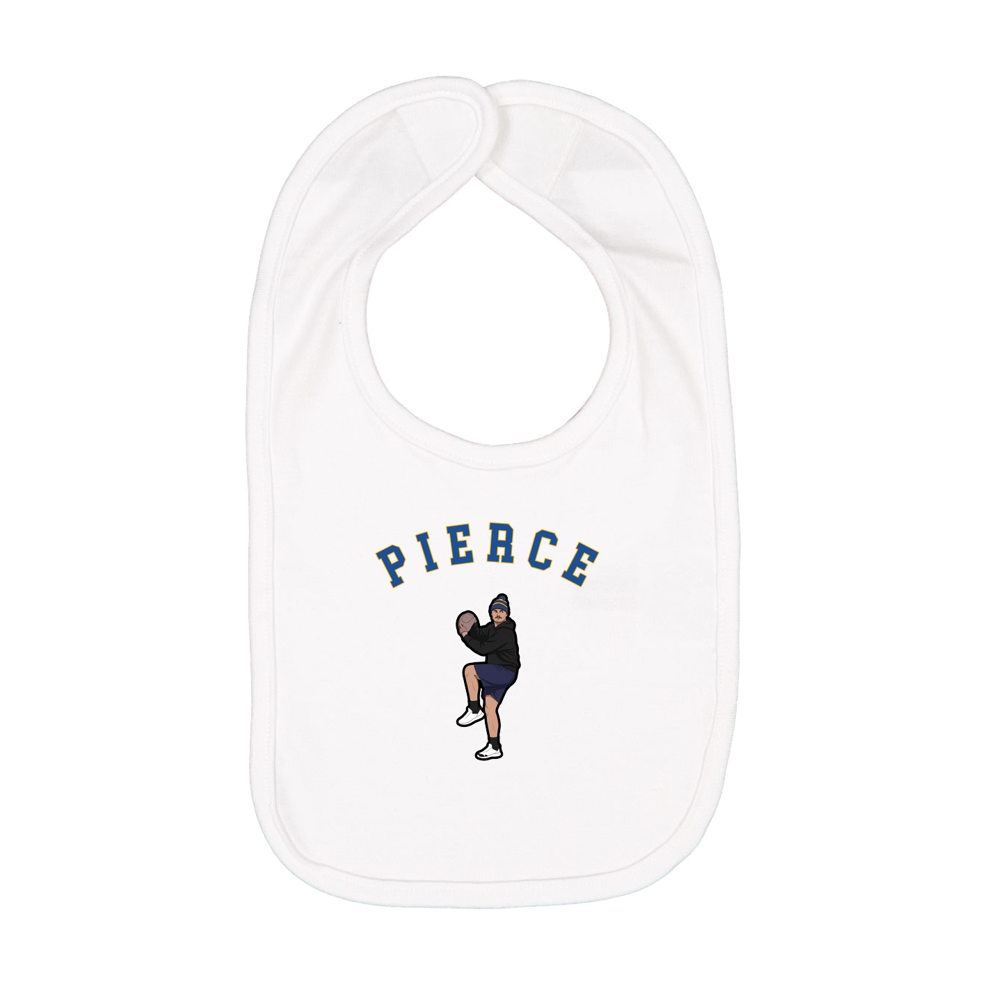Infant Bib — Shirsey Arch in White