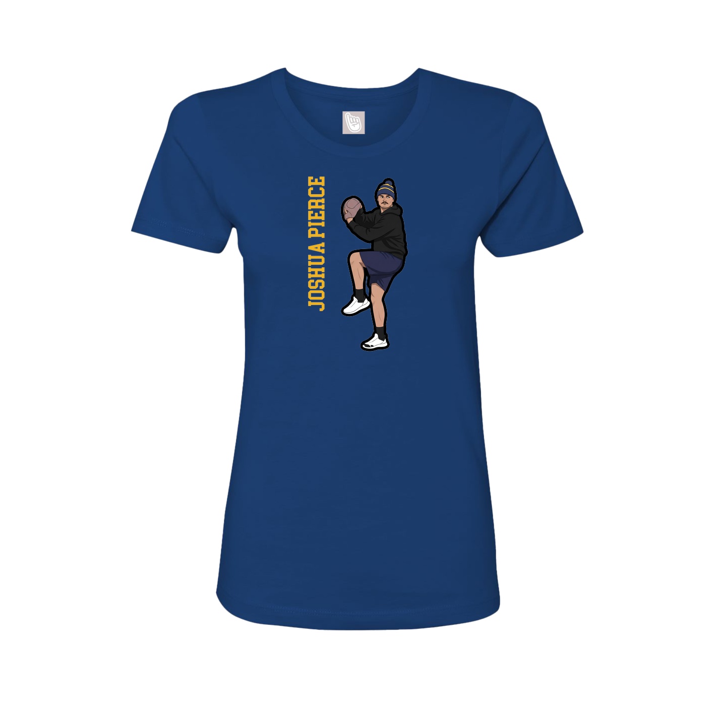 Womens Tee — Name Vertical in Royal