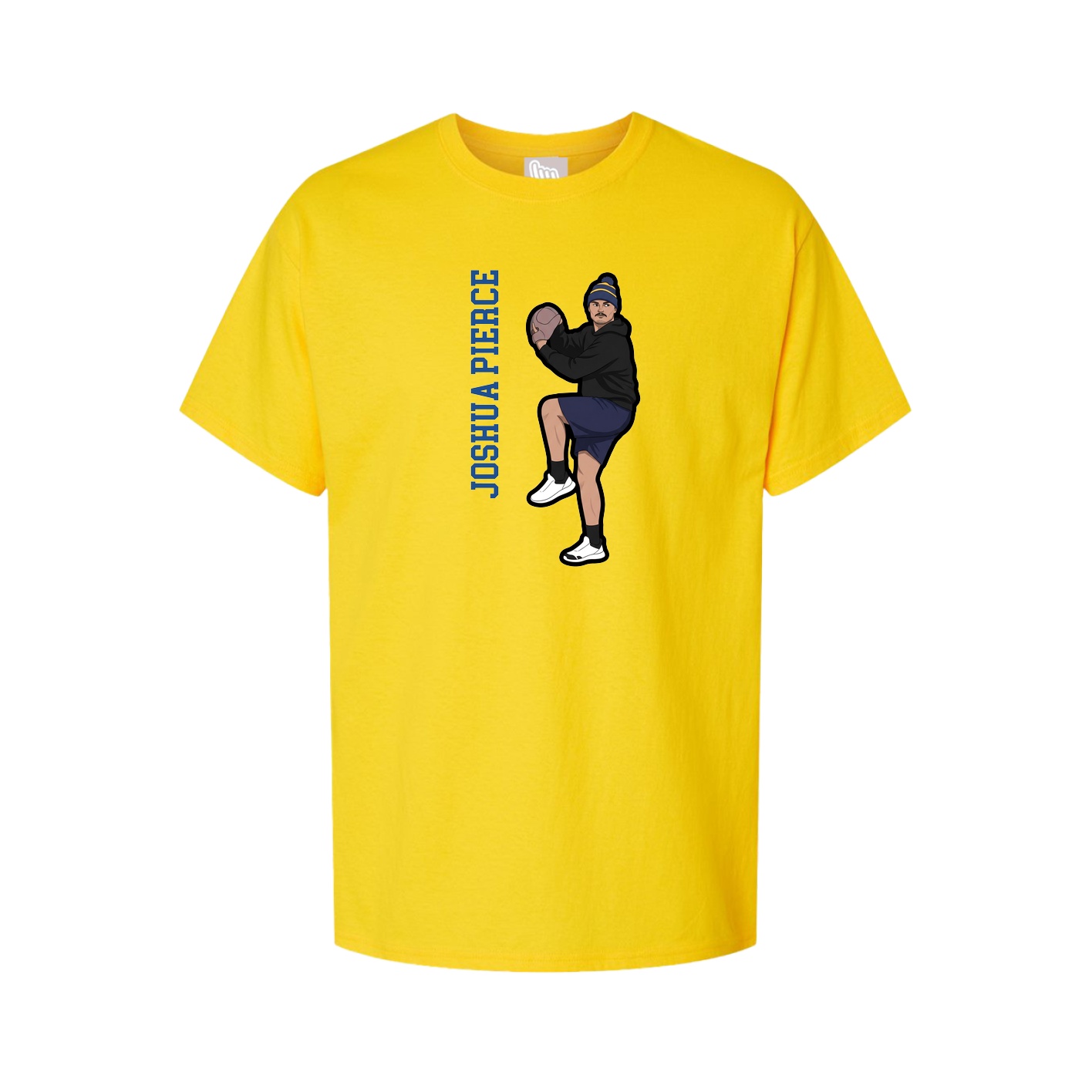 Youth Tee — Name Vertical in Gold