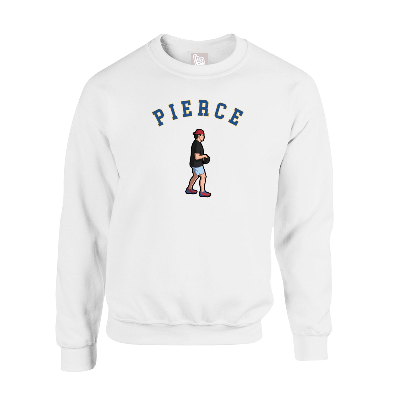 Fleece Crew — Shirsey Arch in White