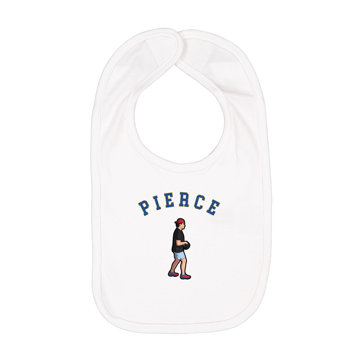 Infant Bib — Shirsey Arch in White
