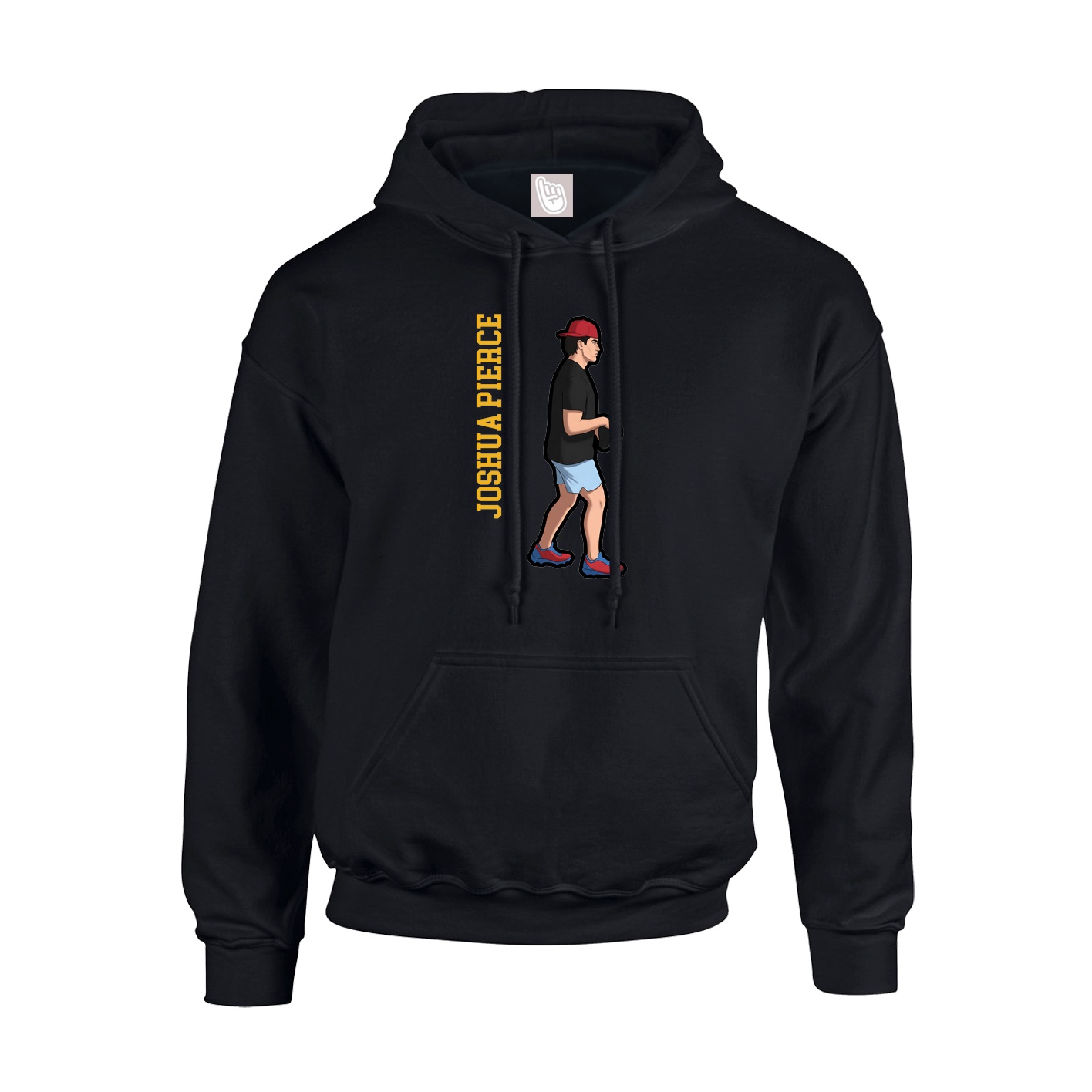 Hoodie — Name Vertical in Black