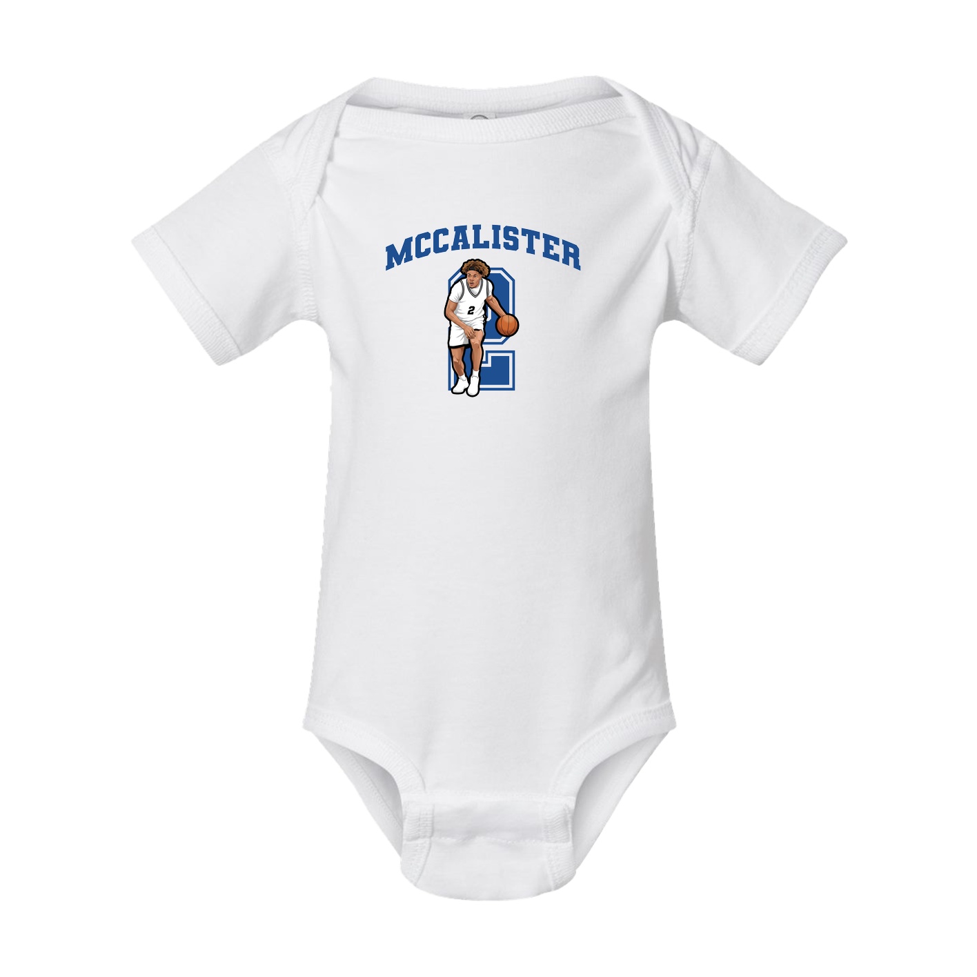 Baby Onesie — Number in White