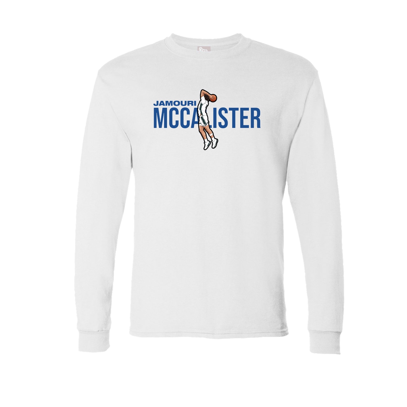 Long Sleeve Tee — Player Name in White
