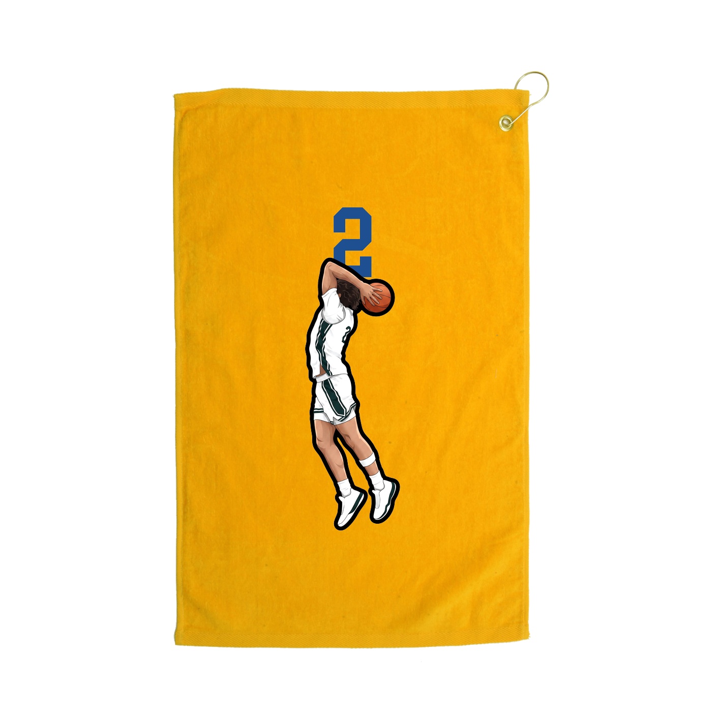 Golf Towel — Number Top in Gold