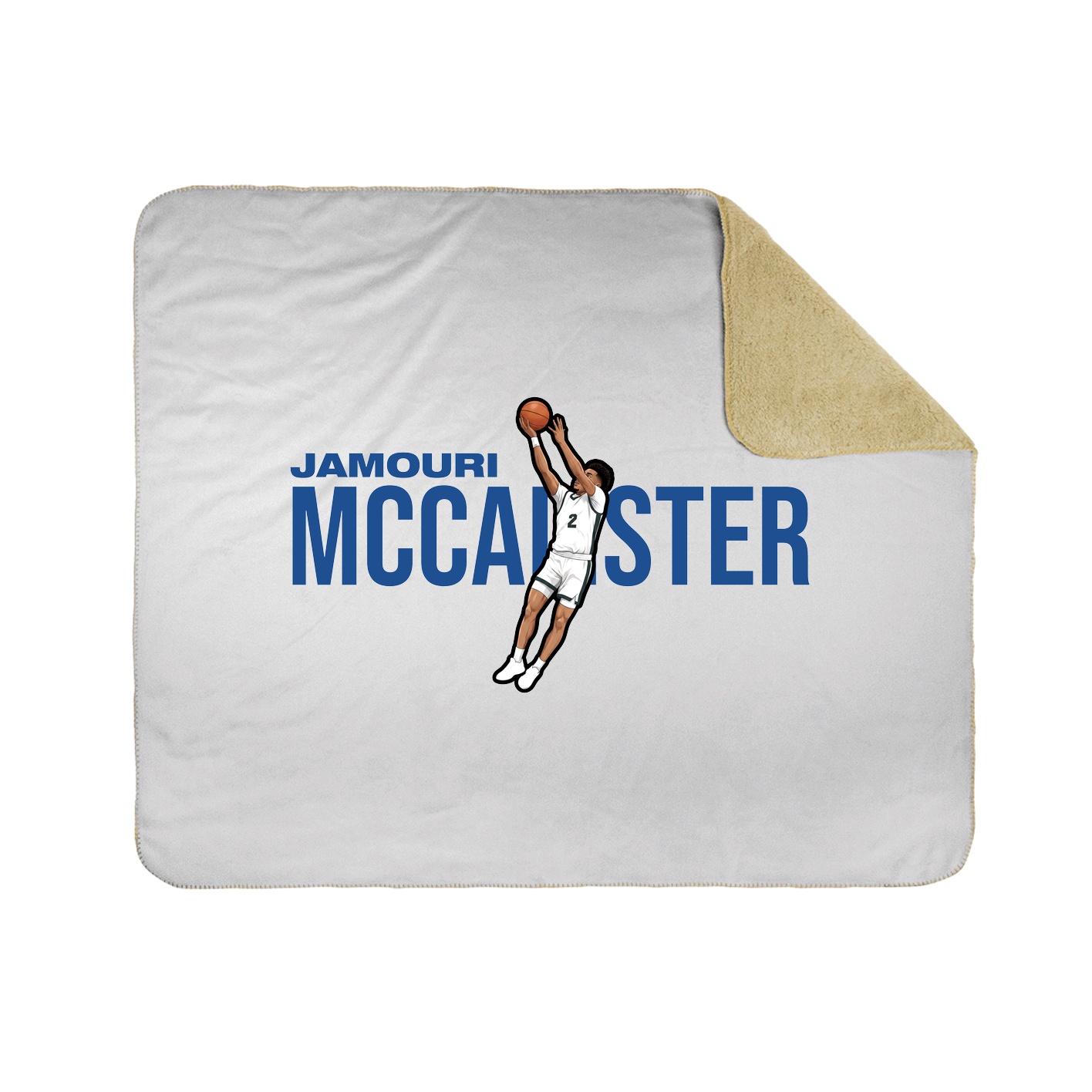 Throw Blanket — Player Name in White