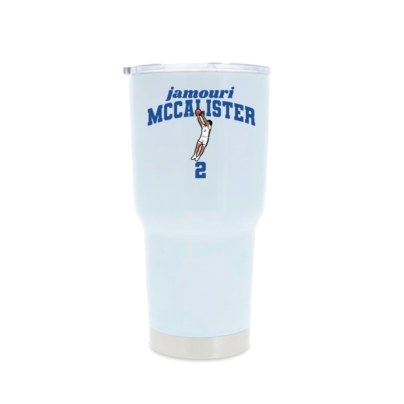 30oz Stainless Steel Tumbler — Signature Arch in White
