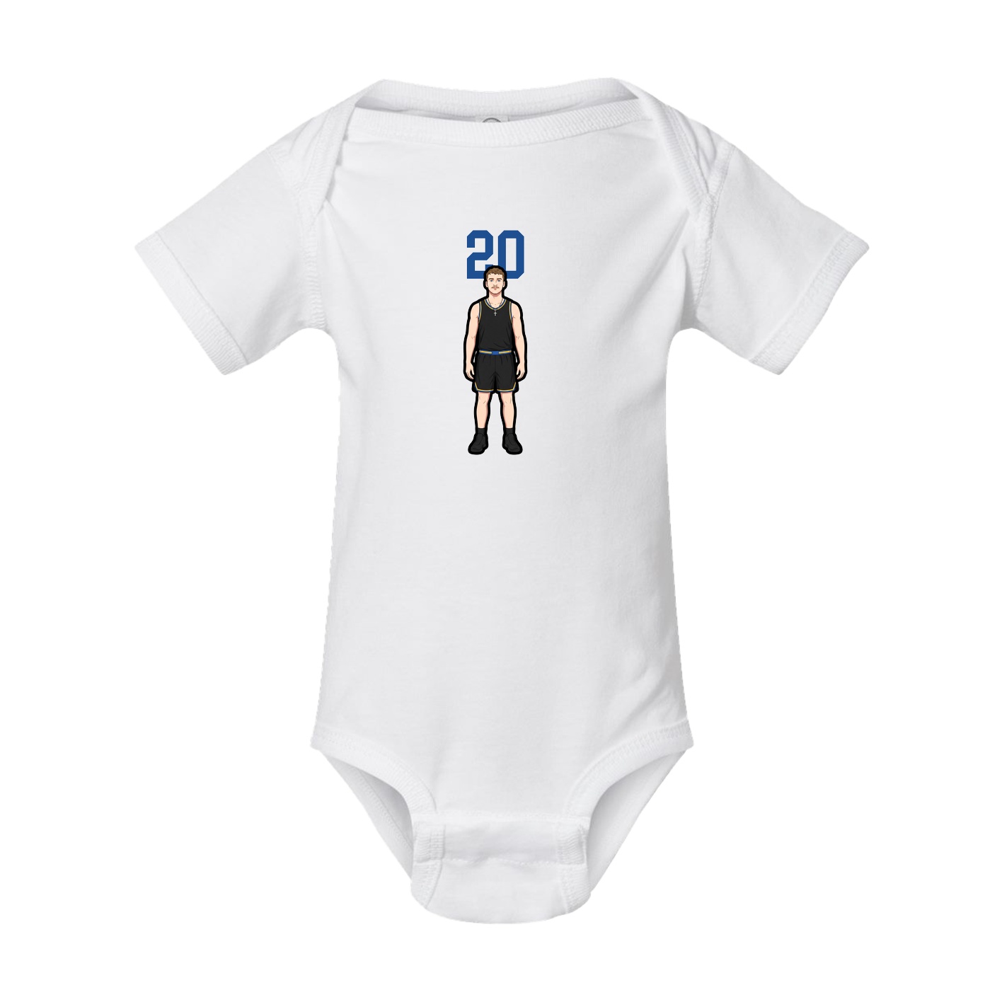 Baby Onesie — Number Top in White