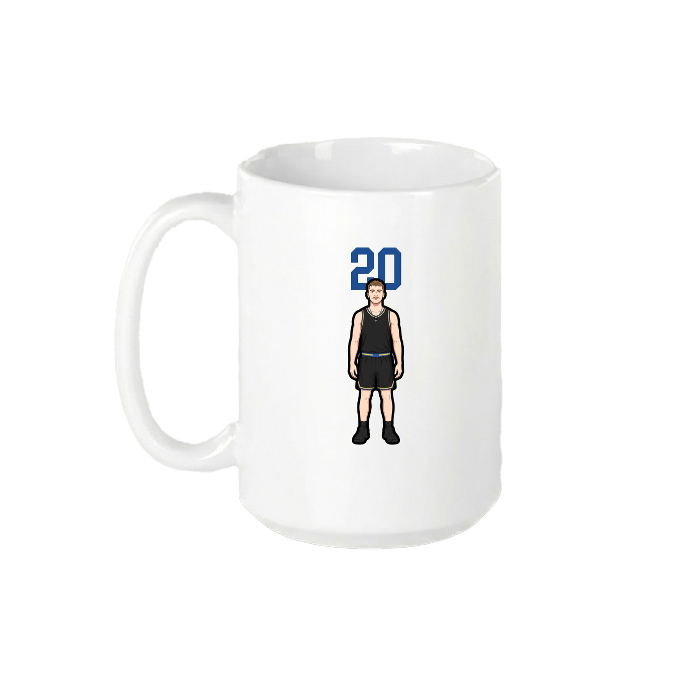 15oz Coffee Mug — Number Top in White