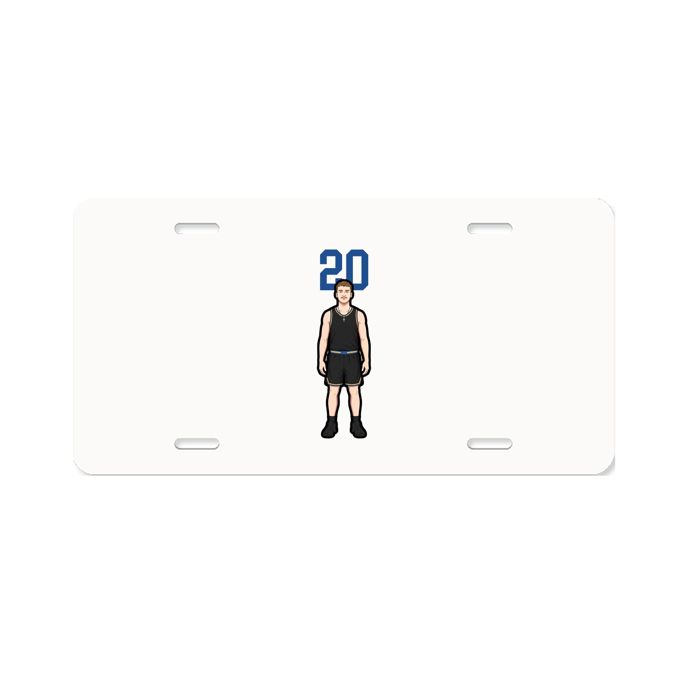 License Plate — Number Top in Classic