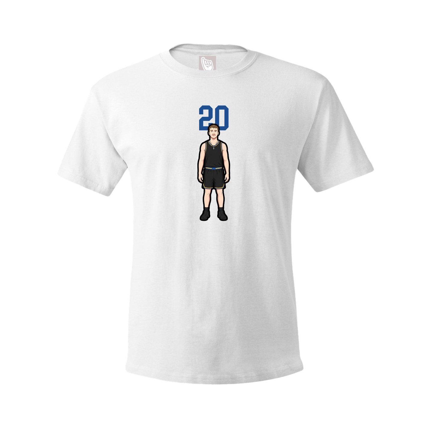 Youth Tee — Number Top in White