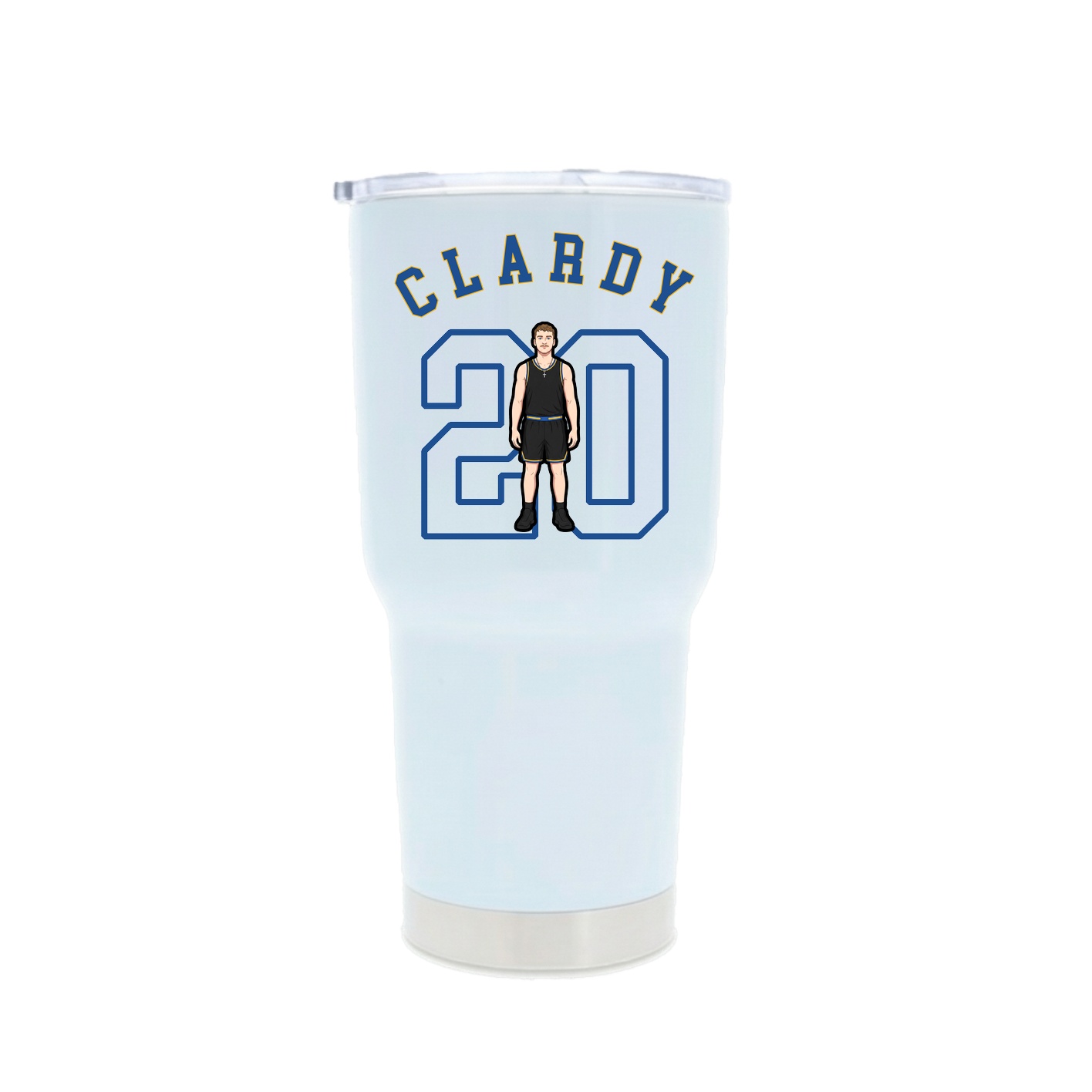 30oz Stainless Steel Tumbler — Shirsey Arch in White