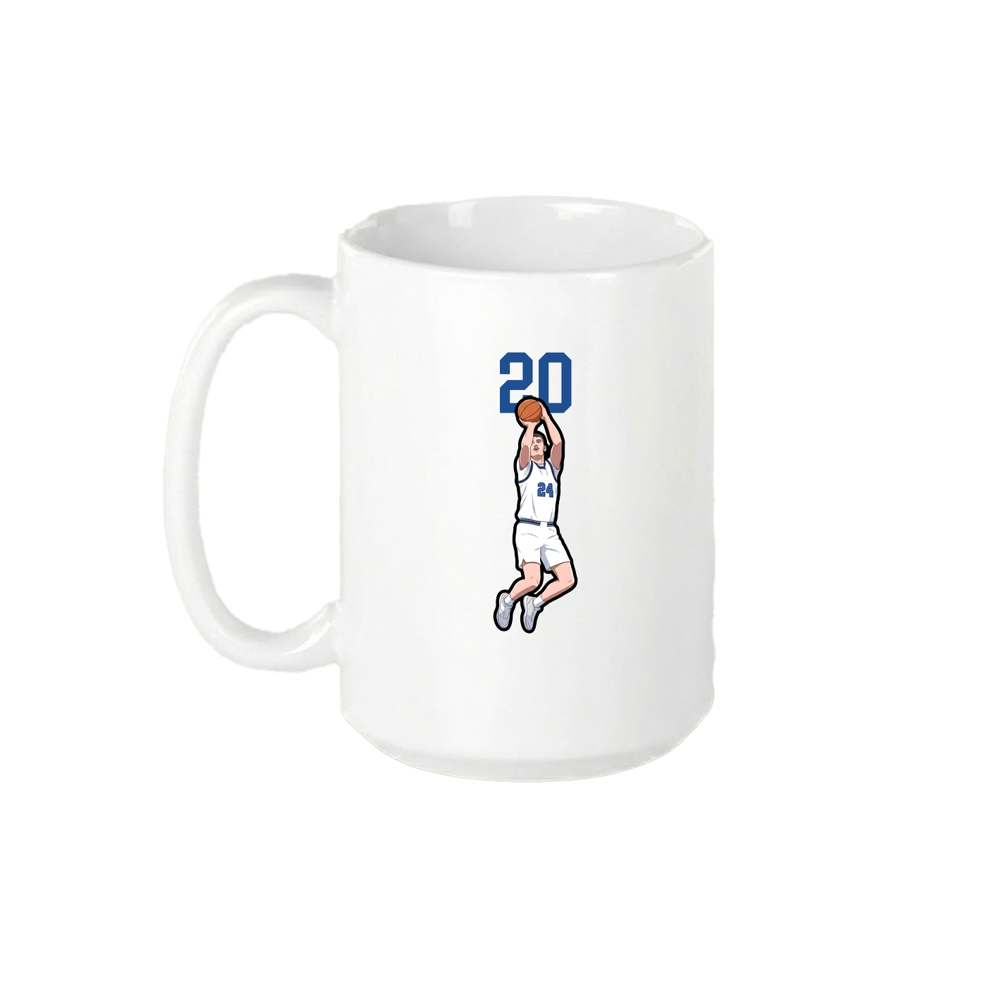 15oz Coffee Mug — Number Top in White