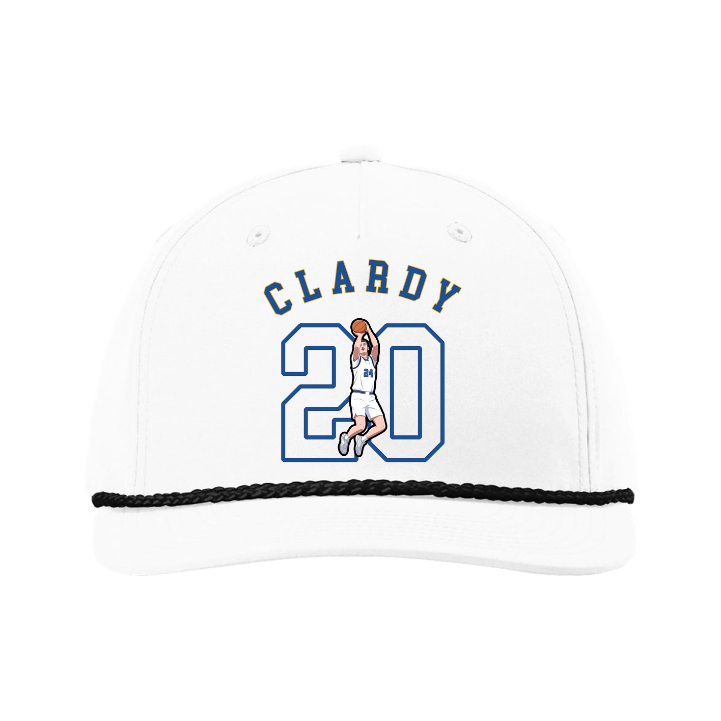 Five-Panel Classic Rope Cap — Shirsey Arch in White