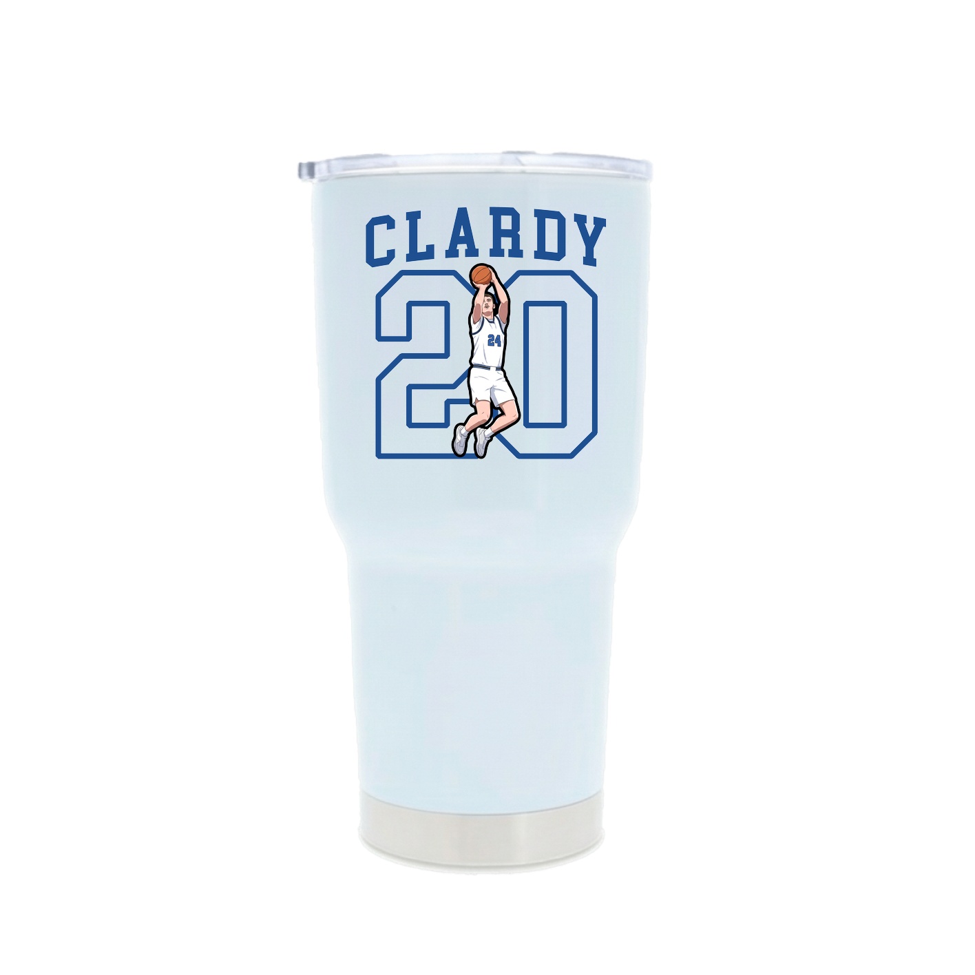 30oz Stainless Steel Tumbler — Shirsey in White