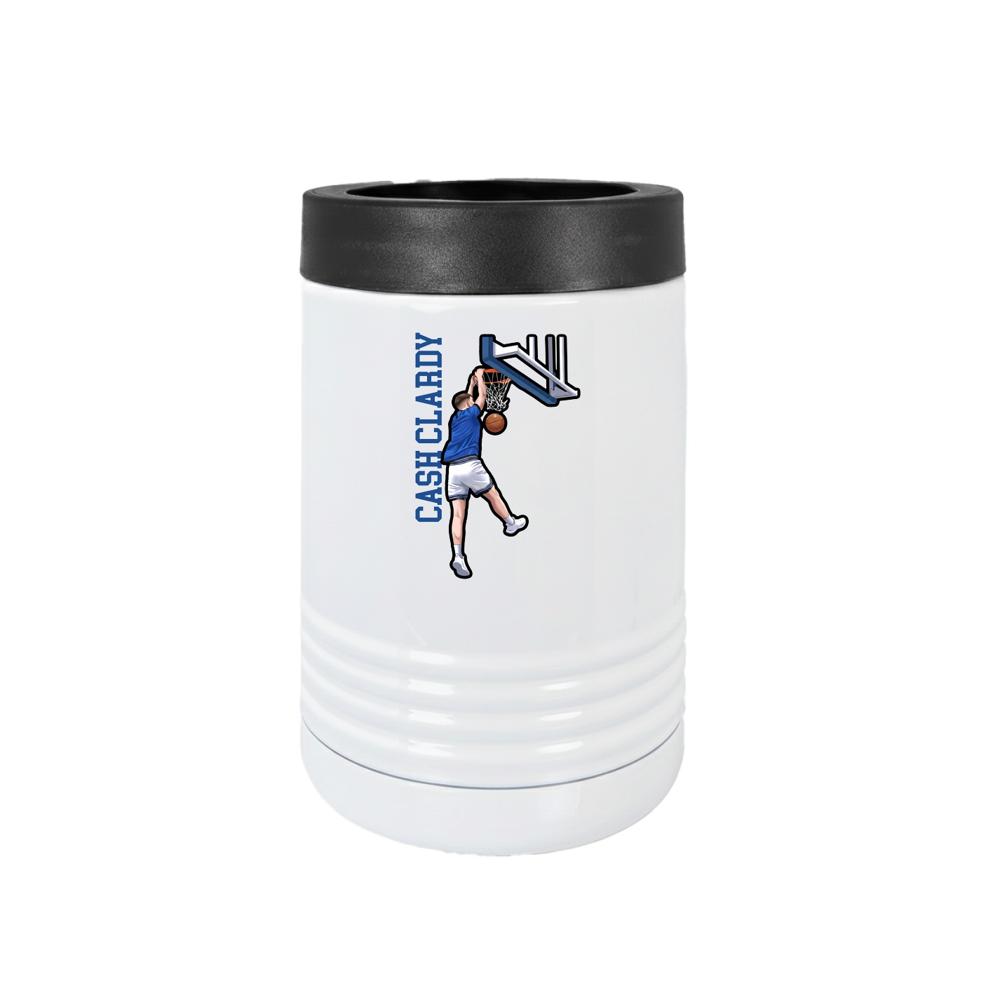 Beverage Holder — Name Vertical in White