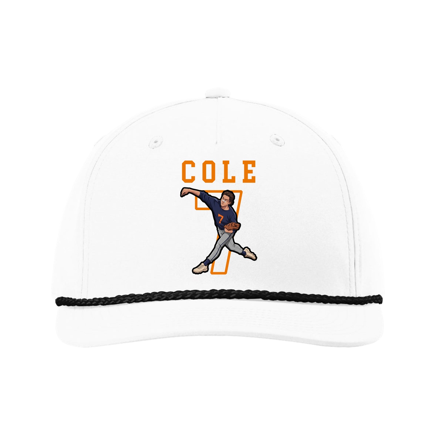 Five-Panel Classic Rope Cap — Shirsey in White