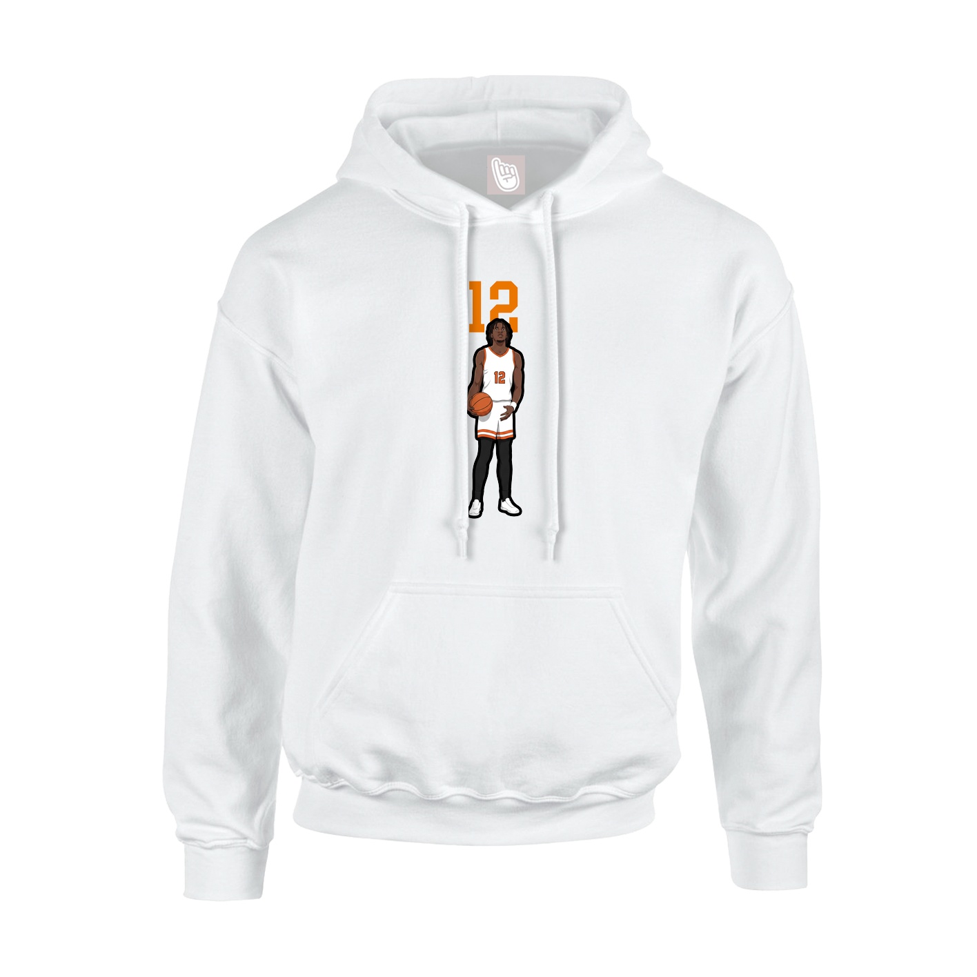 Hoodie — Number Top in White