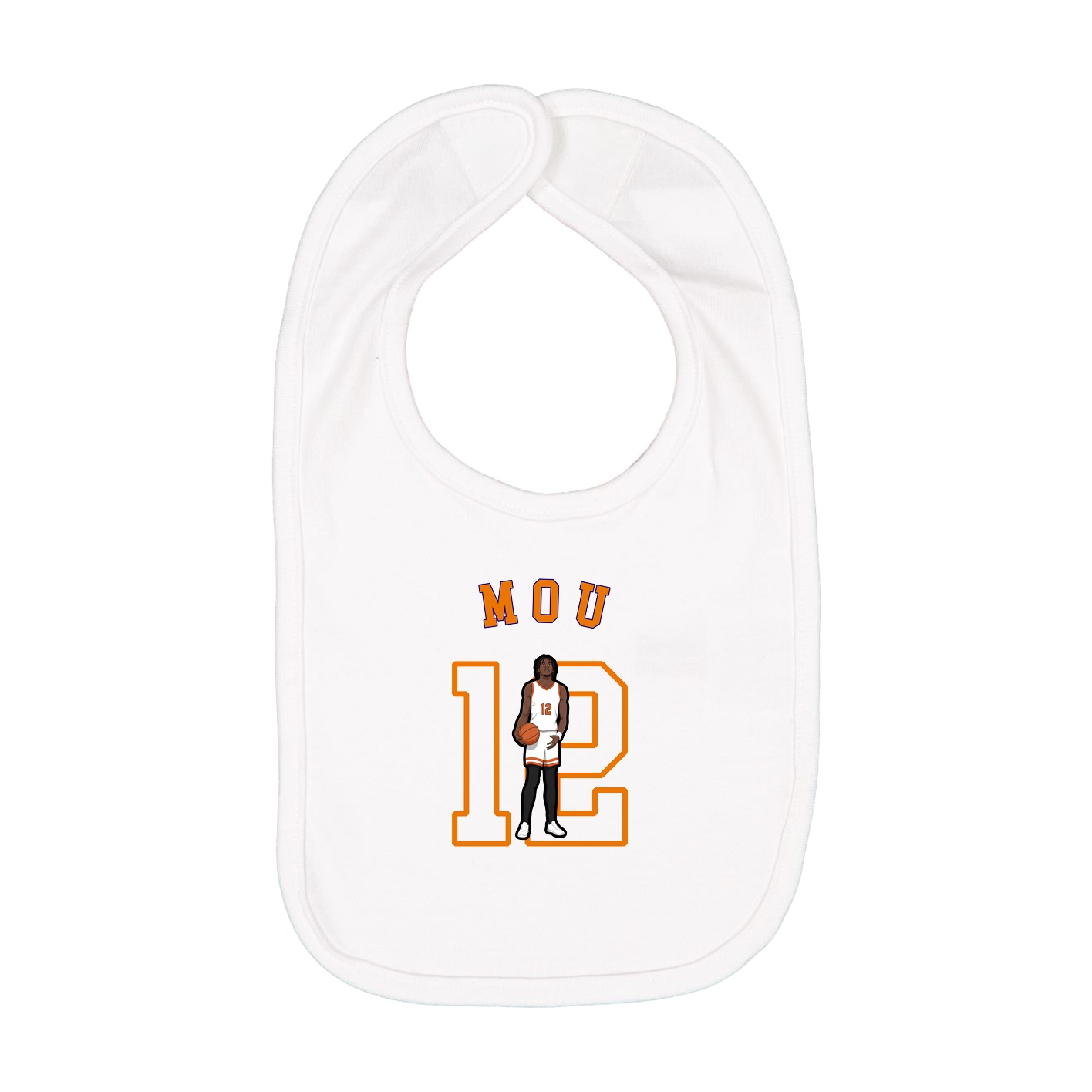 Infant Bib — Shirsey Arch in White