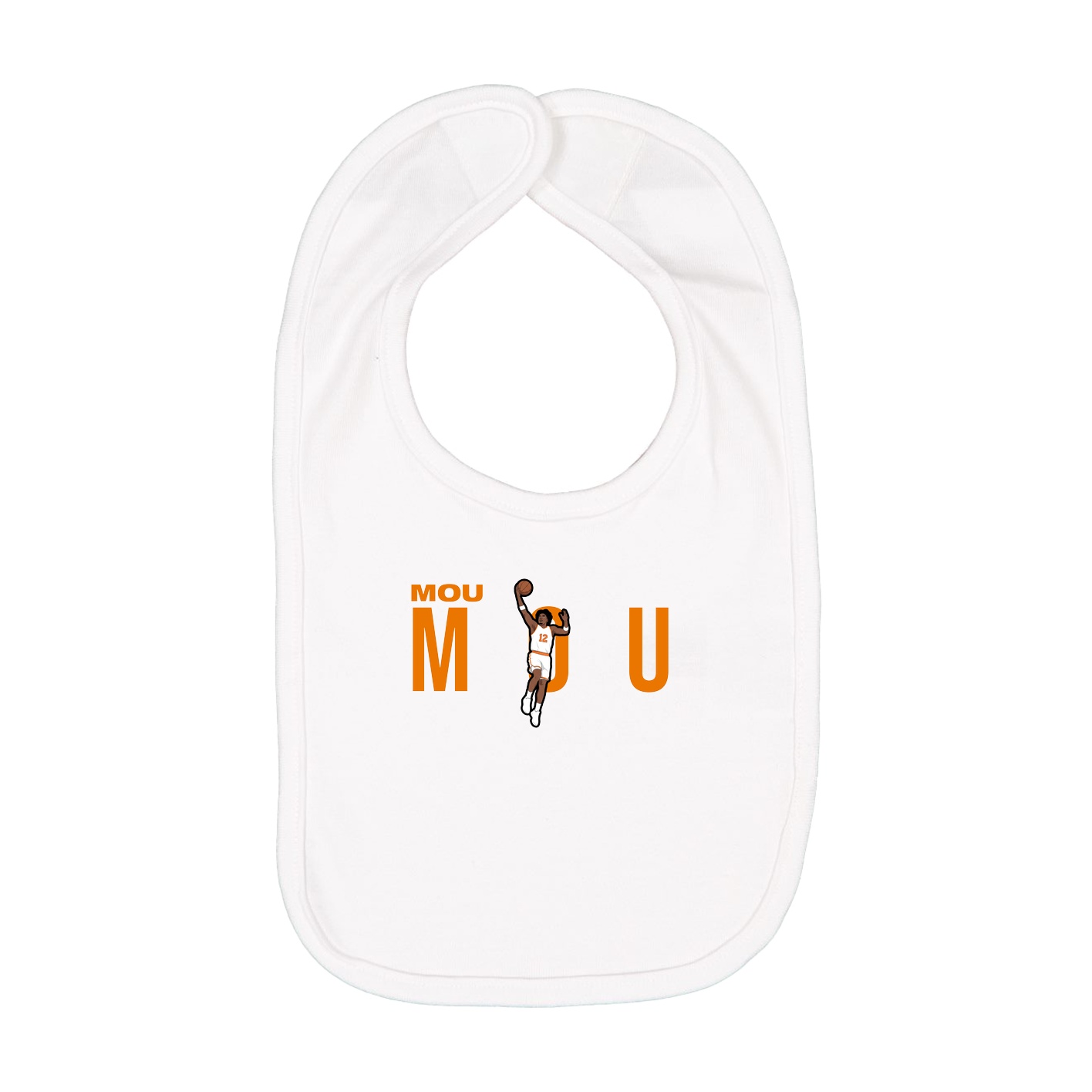 Infant Bib — Player Name in White
