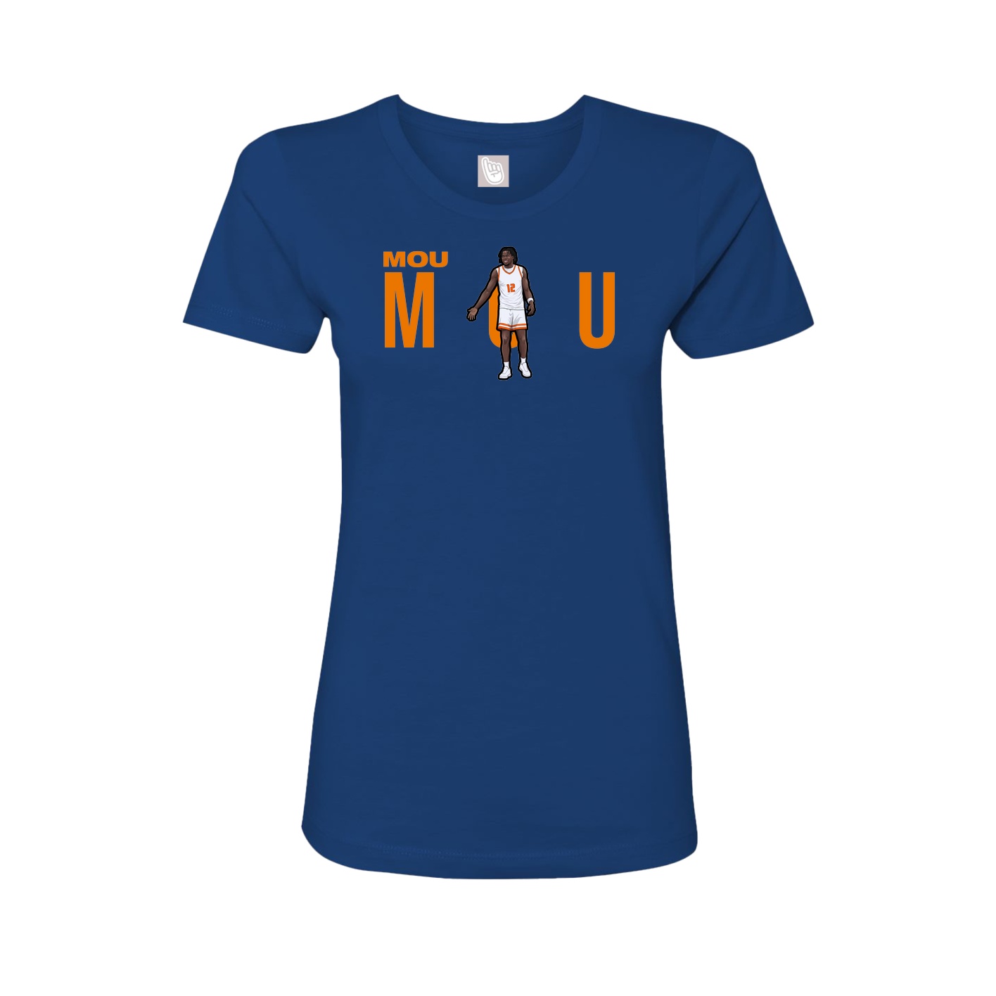 Fitted Women's Tee — Player Name in Royal
