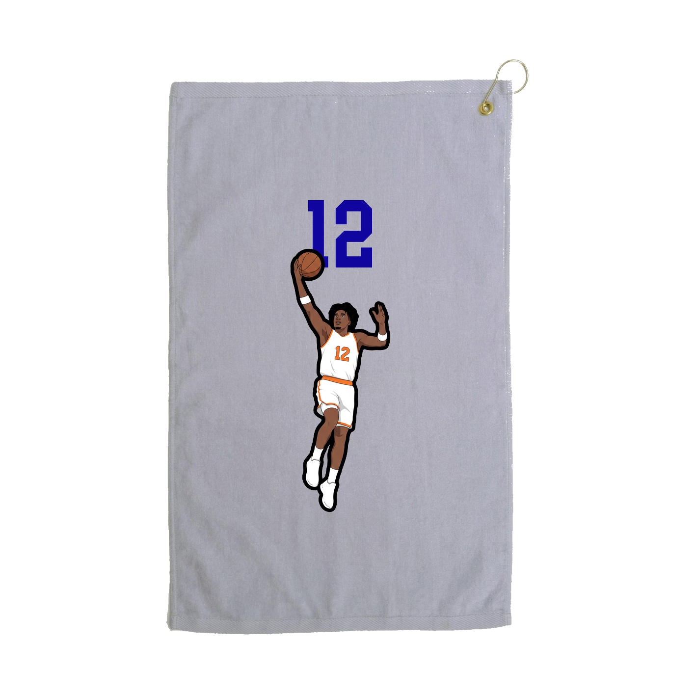 Golf Towel — Number Top in Grey