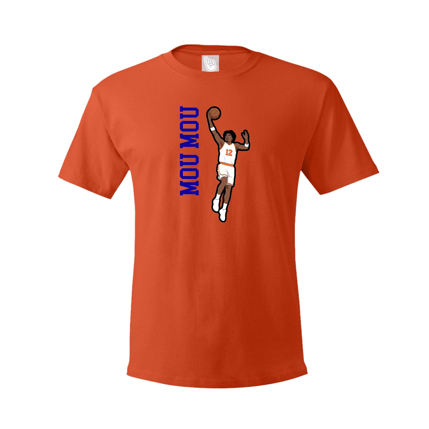 Tee — Name Vertical in Orange