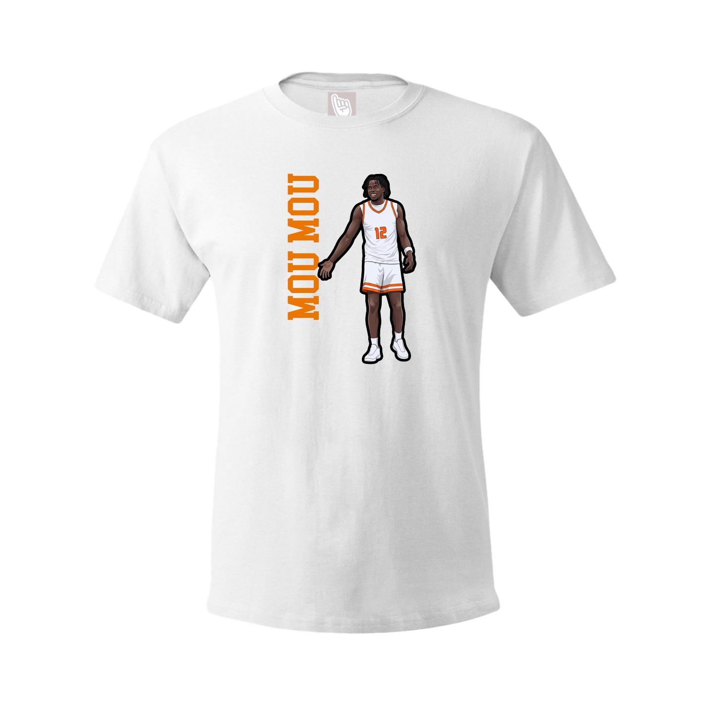 Youth Tee — Name Vertical in White