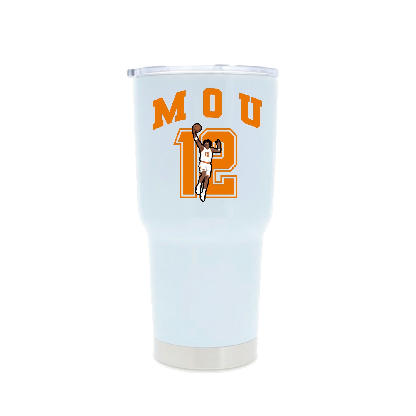 30oz Stainless Steel Tumbler — Number in White