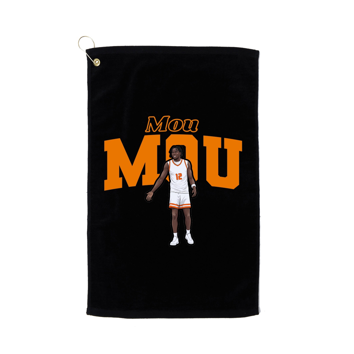 Golf Towel — Name Arch in Black